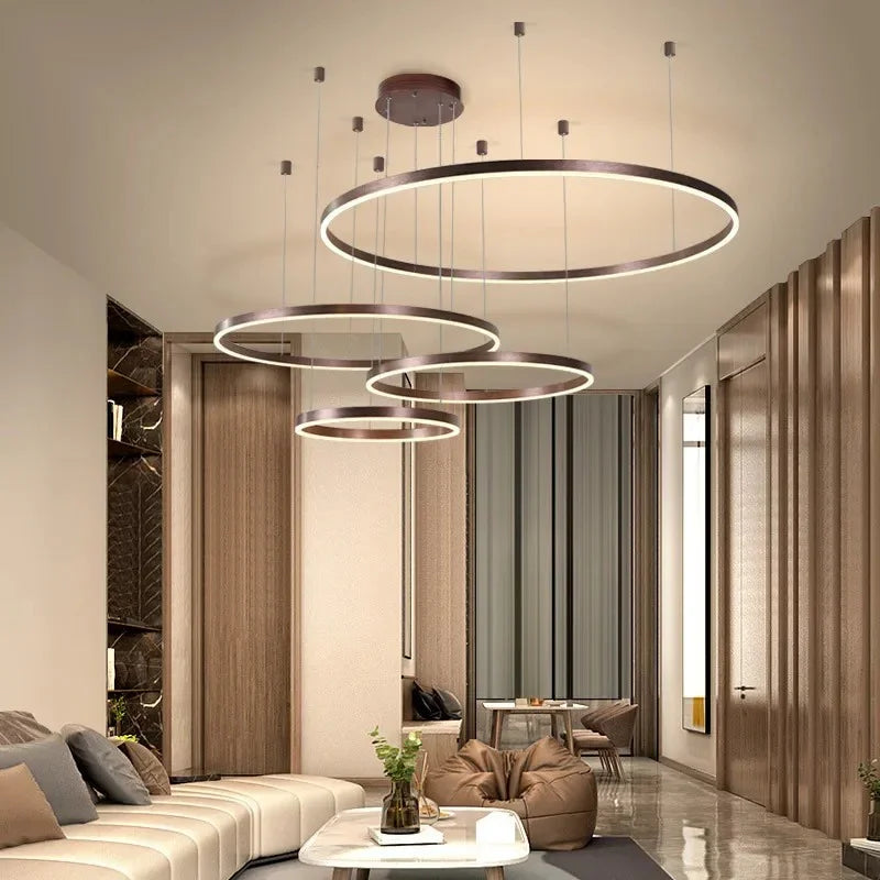 Modern LED Pendant Lighting | Adjustable Brightness Chandelier for Customizable Kitchen Ambiance 4