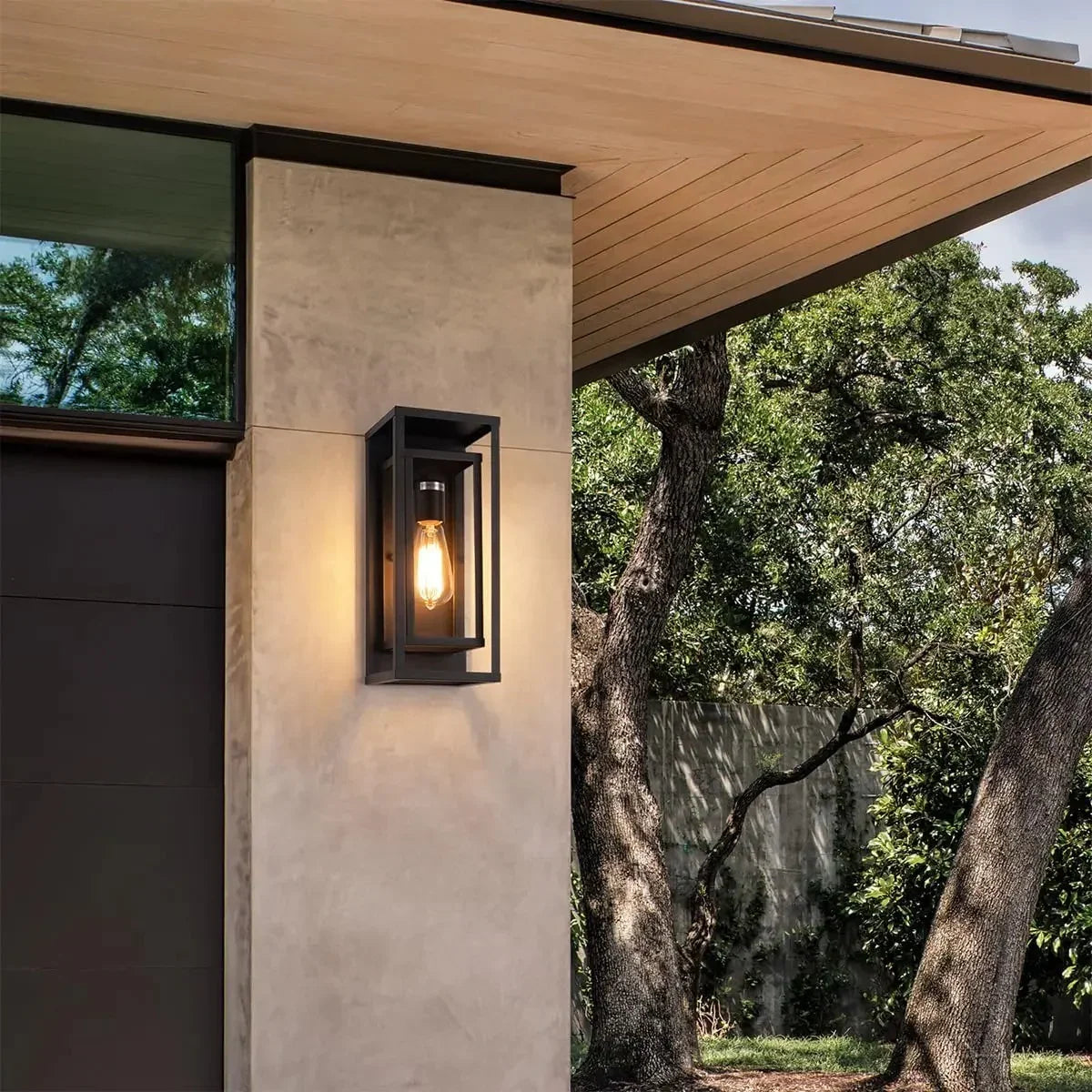 Modern Outdoor Wall Lamps | Weatherproof Black Exterior Wall Lights for Patios and Entryways 0