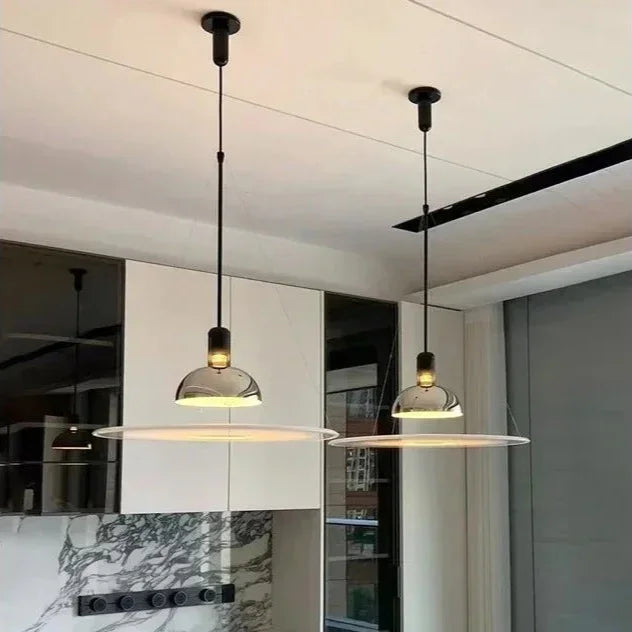 Modern Pendant Lighting | Sleek Disc Design with Acrylic Diffuser | Stylish Hanging Lights for Cozy Interiors 8