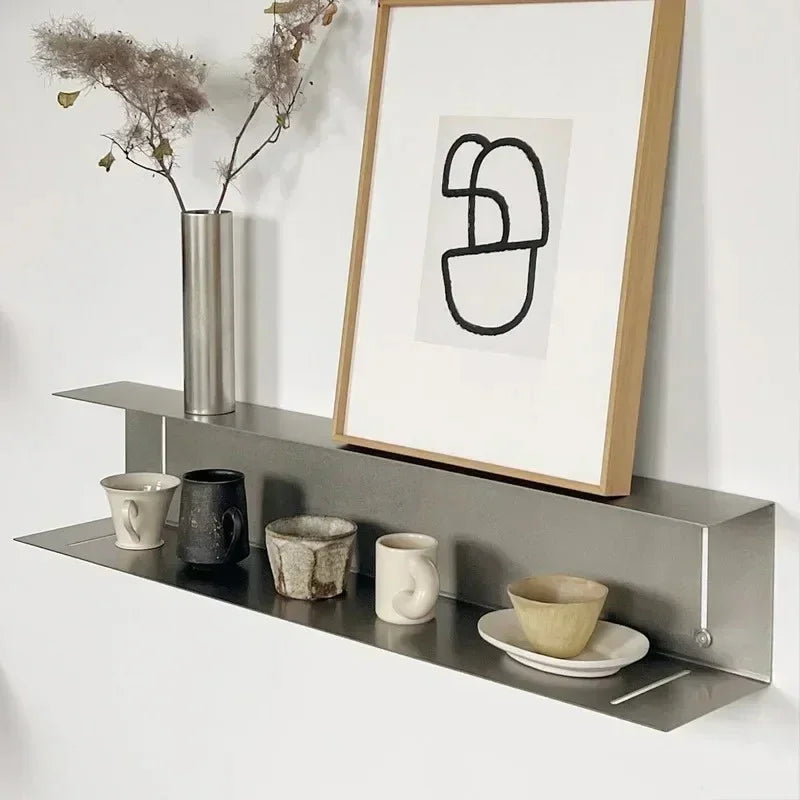 Modern Stainless Steel Floating Wall Shelf with Durable Design for Space Optimization 5
