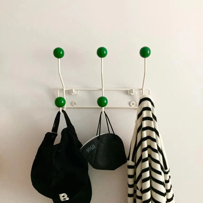 Modern Wall Mounted Coat Rack with Wrought Iron & Solid Wood Hooks | Stylish Wall Rack for Coats and Bags 2