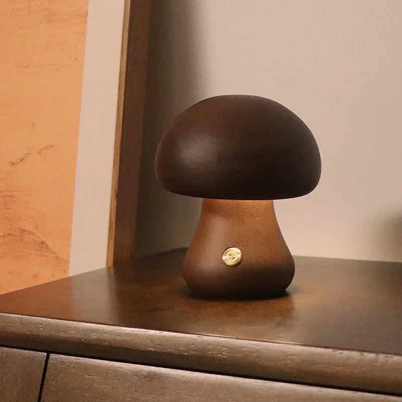 Mushroom Table Lamp with Touch Activation & Cozy Wooden Design | Playful Lighting for Kids' Rooms 15