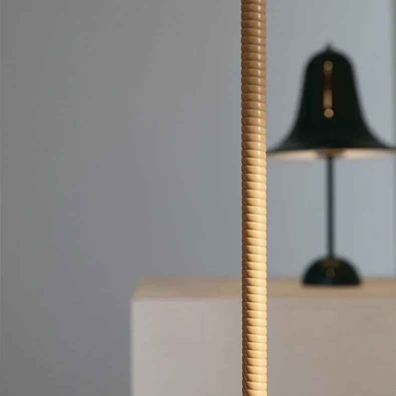 Natural Elegance | Rattan Floor Lamp with Hand-Knitted Shade | Vintage Design for Cozy Ambiance 6