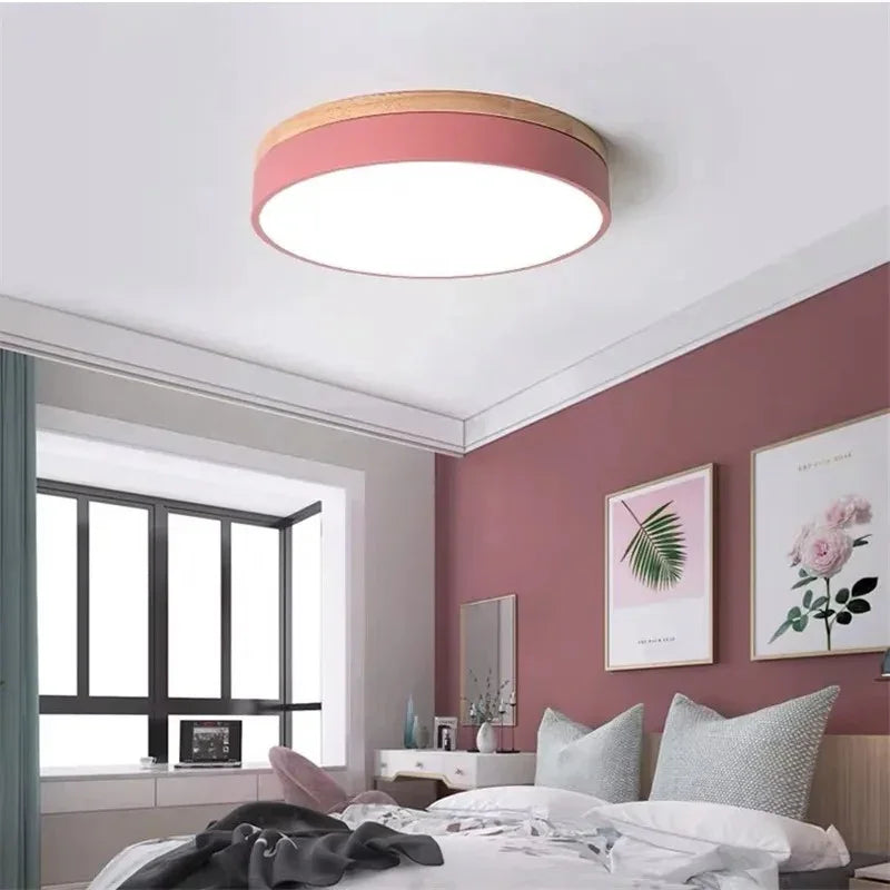 Nordic Glow | Flush Mount Ceiling Light with Natural Wood & Metal | Minimalist Design for Cozy Modern Interiors 3