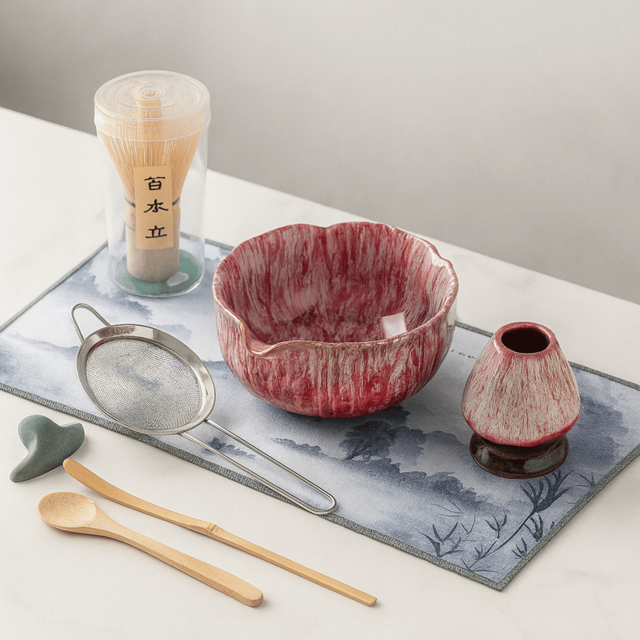 Petal Matcha Set | Complete Matcha Making Kit with Handcrafted Ceramics | Elegant Tea Ceremony Experience 0