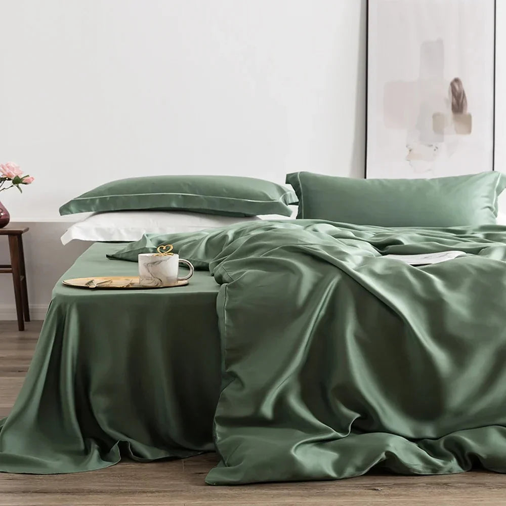 Premium Silk Bedding Set | Luxurious Duvet Covers with Anti-Aging Properties | Breathable Comfort for Year-Round Use 8
