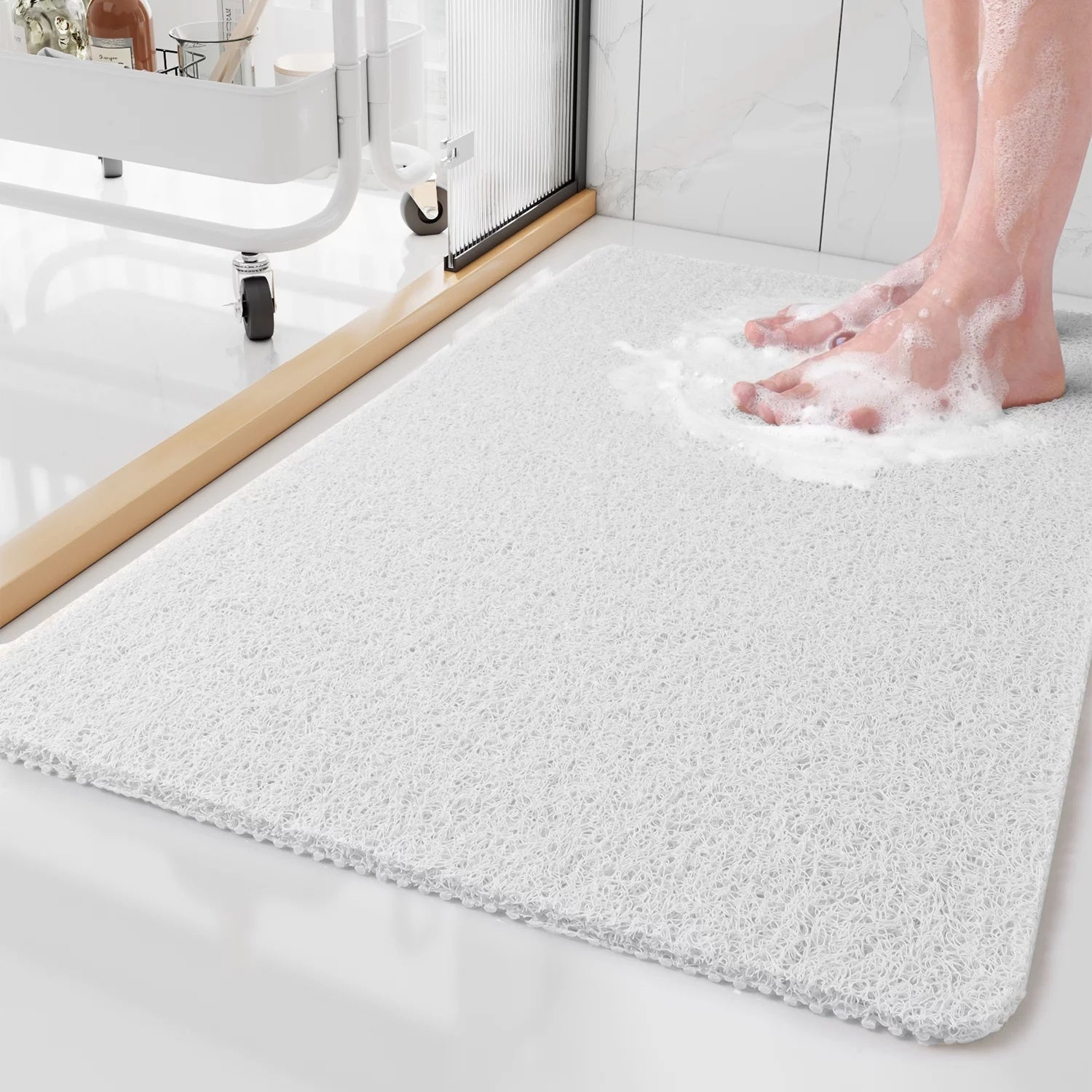 Quick Drying Non Slip Bath Mat with Strong Suction Cups | Anti-Slip Bathroom Accessory for Enhanced Safety 5