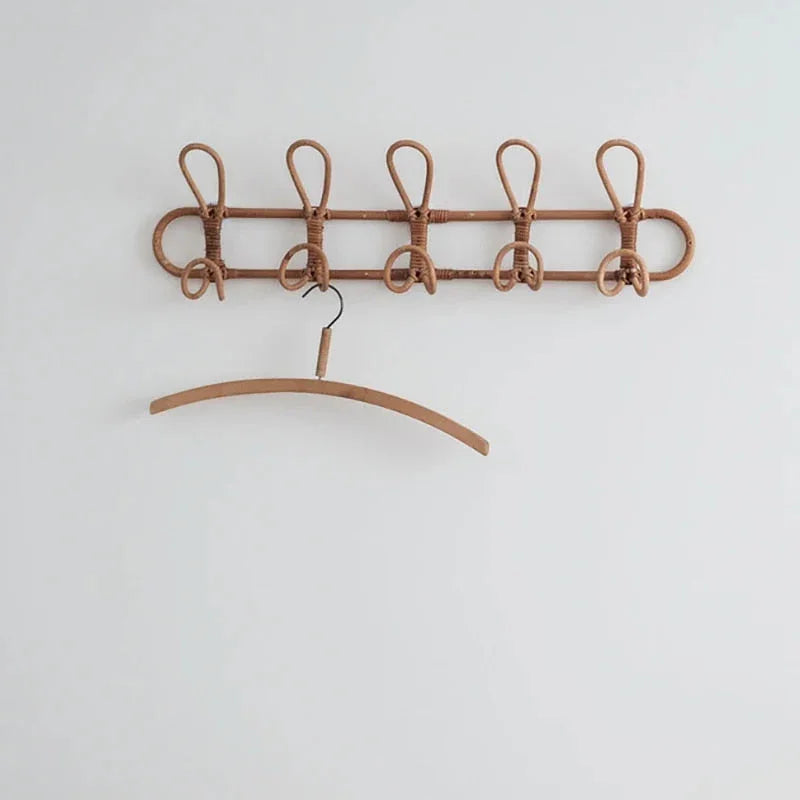 Rattan Wall Hooks | Rustic Coat Hooks for Wall with Unique Texture | Stylish Organizers for Home Decor 4