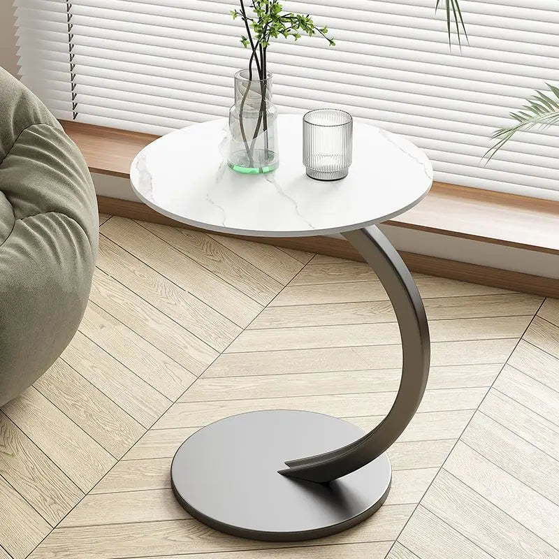 Reinforced Round Bedside Table with Compact Design | Versatile Side Table for Small Spaces 3