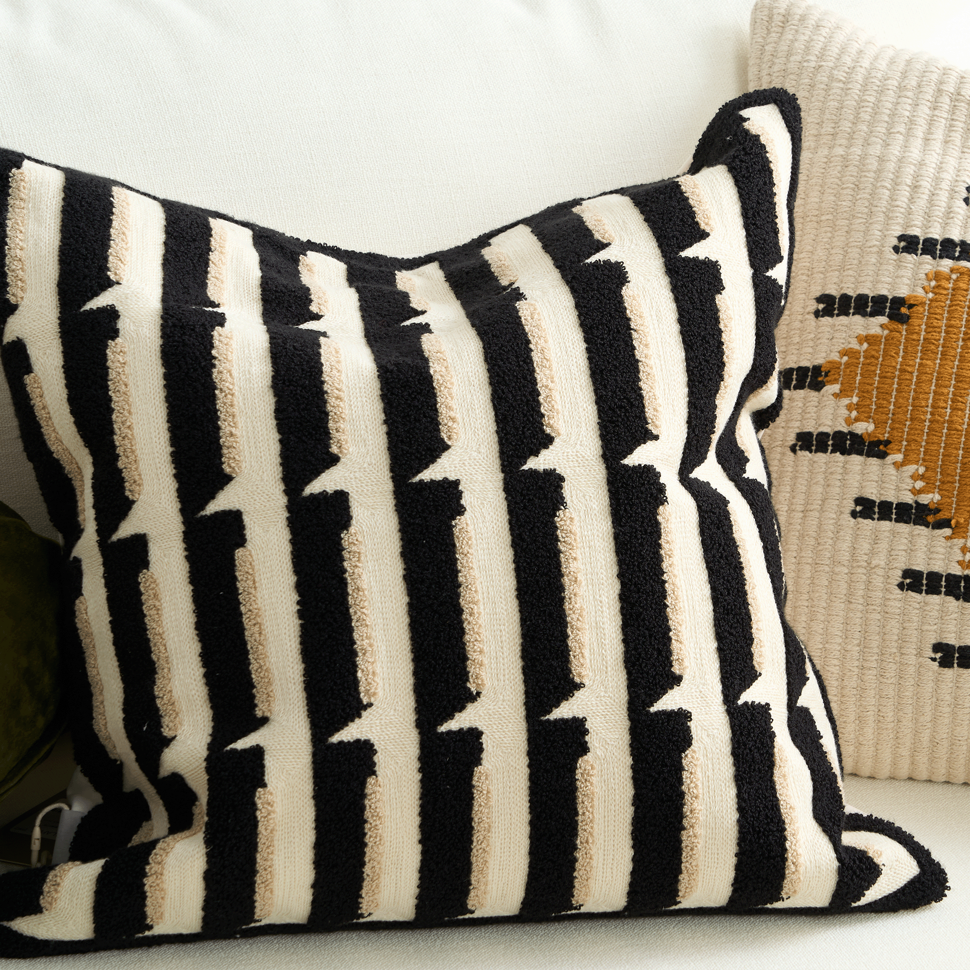 Rhythm Collection | Stripe Cushion Cover with Hidden Zipper | Soft & Durable Design for Cozy Comfort 4
