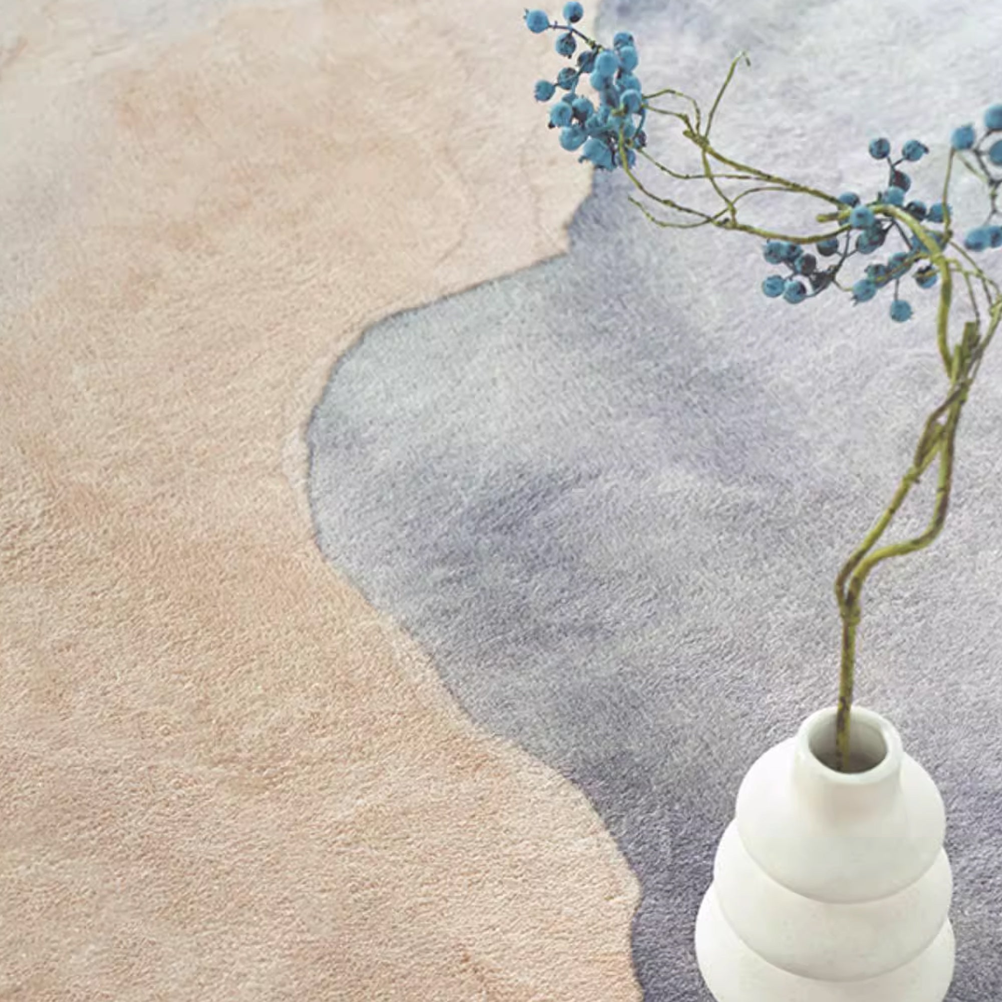 Serene Abstract Round Rug | Spillproof Design for Pet-Friendly Living Spaces 3