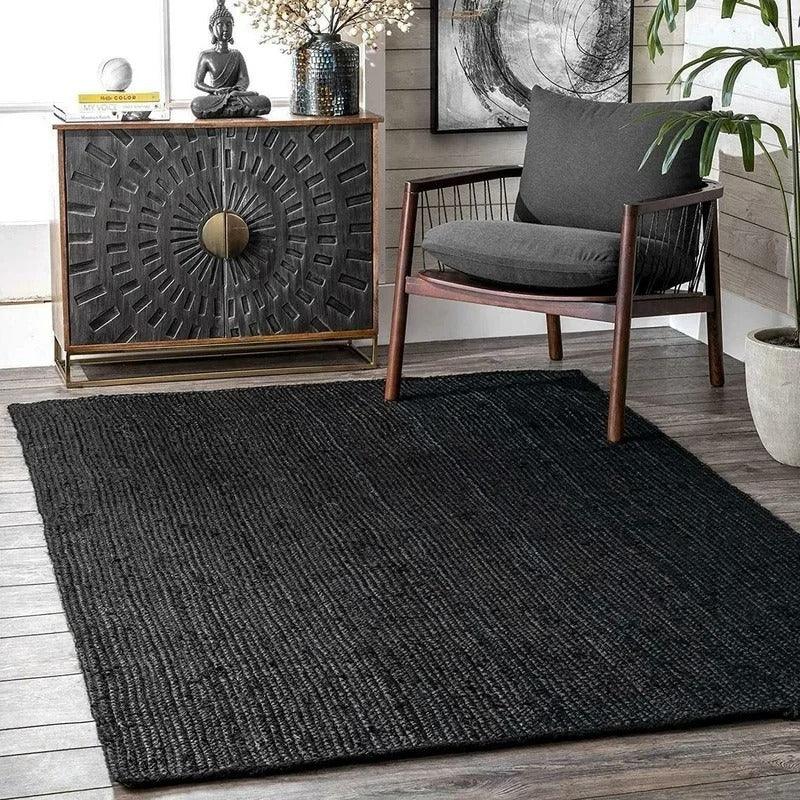 Sherah Collection | Handwoven Jute Rug with Eco-Friendly Design | Versatile Natural Rug for Modern and Bohemian Interiors 0