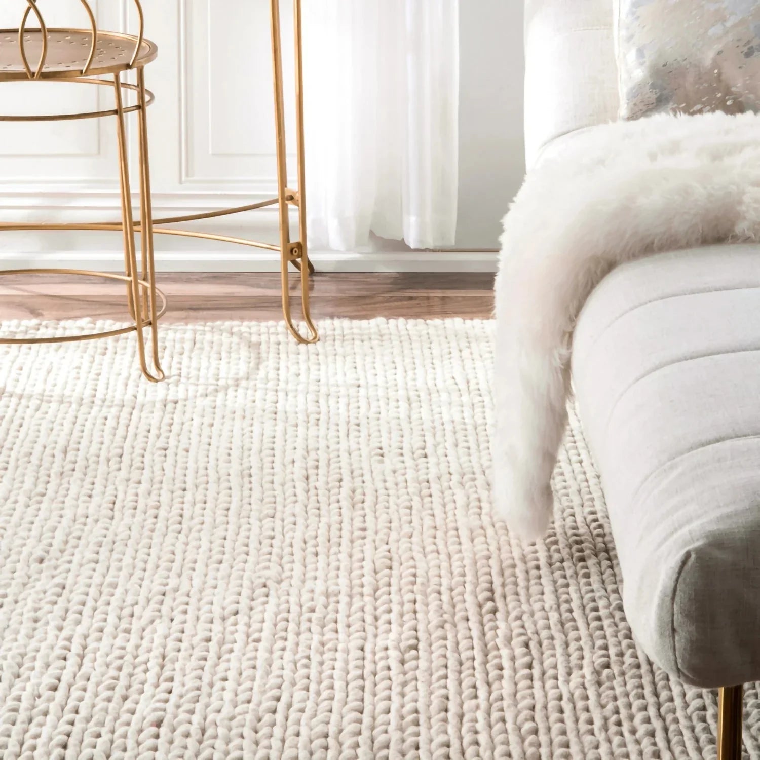 Shiloh Collection | Luxurious Wool Area Rug with Anti-Slip Backing | Soft Durable Carpet for Living Room Decor 1