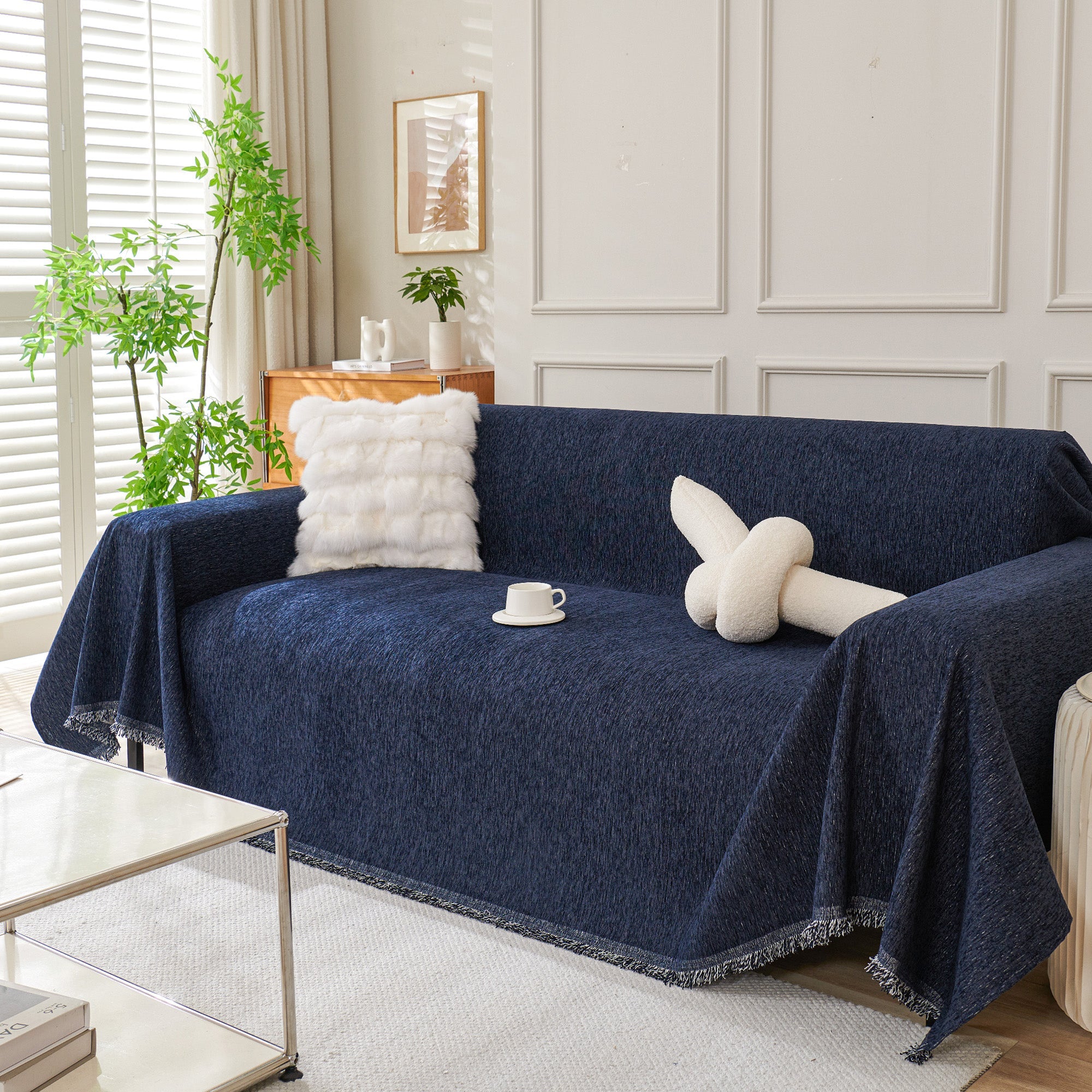 Sofa Cover | Geometric Boho Design with Easy Care Fabric | Stylish Protection for Home Decor 10