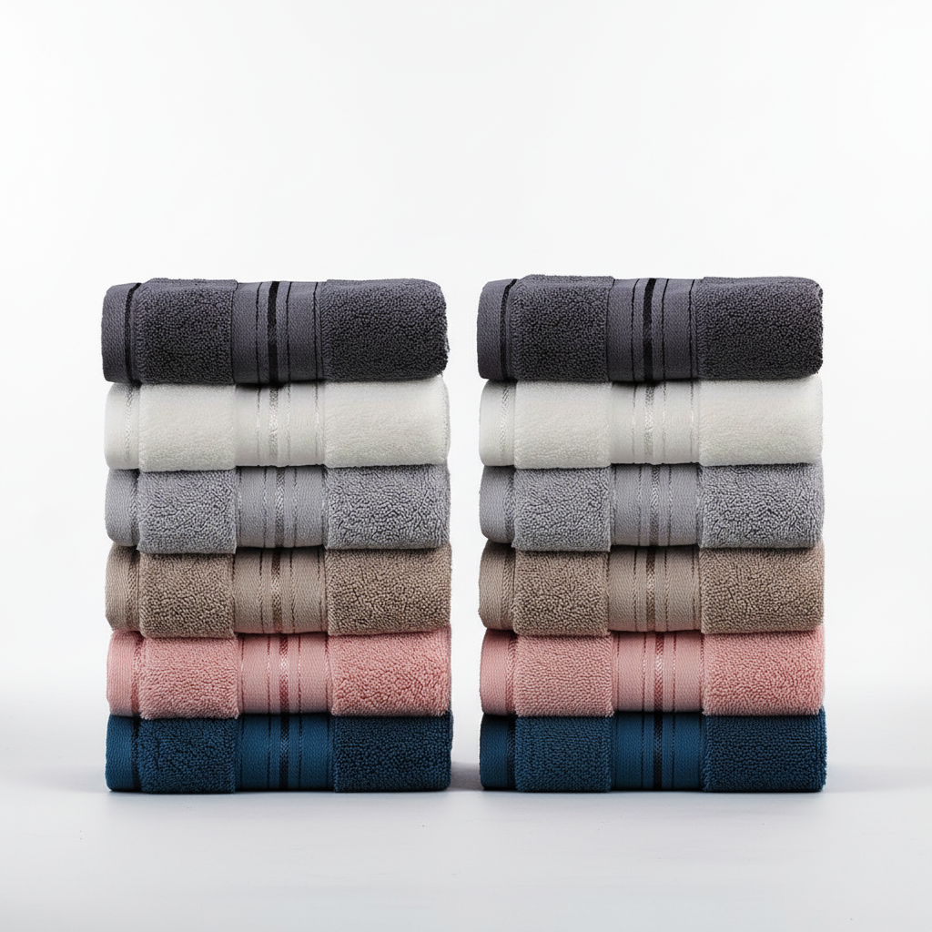 Soft Terry Towels Set | High Absorbency & Elegant Striped Design for Luxurious Comfort 9
