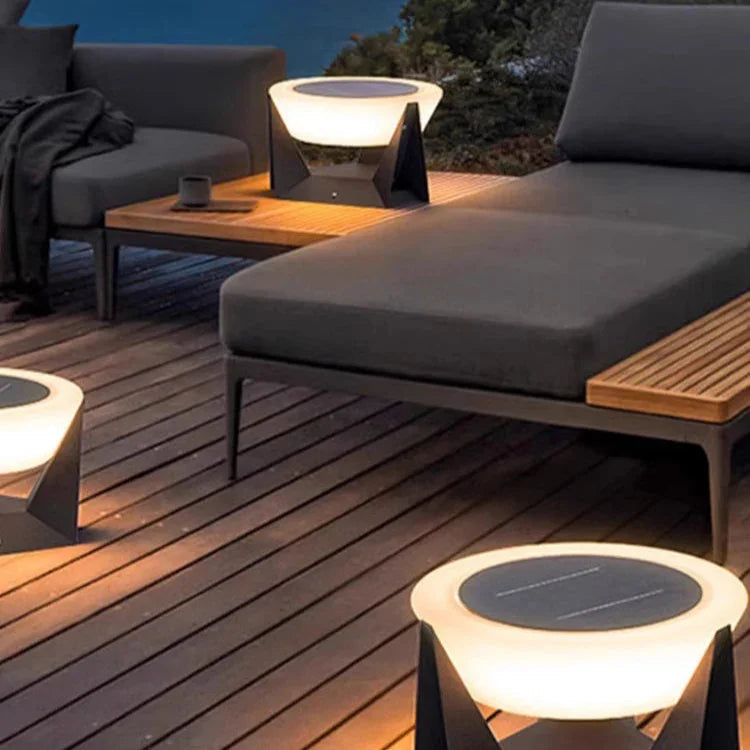 Solar Garden Lights | Adjustable Brightness Solar LED Column Light | Modern Design for Outdoor Ambiance 6