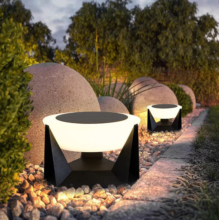 Solar Garden Lights | Adjustable Brightness Solar LED Column Light | Modern Design for Outdoor Ambiance 7
