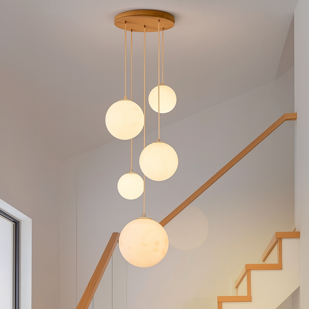 Spherical Chandelier Light | Modern Design with Multiple Spherical Lights | Elegant Fixture for High Ceilings 0