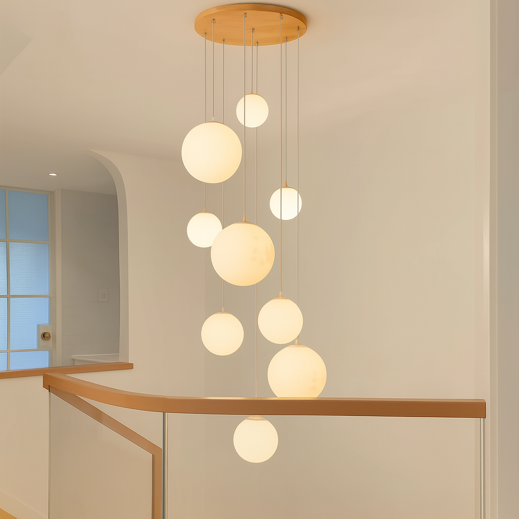 Spherical Chandelier Light | Modern Design with Multiple Spherical Lights | Elegant Fixture for High Ceilings 2