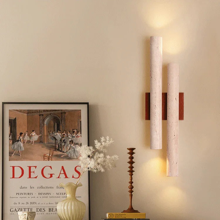 Stone Wall Lamp | LED Wall Sconce with Up-and-Down Lighting | Modern Ambiance for Home Decor 2