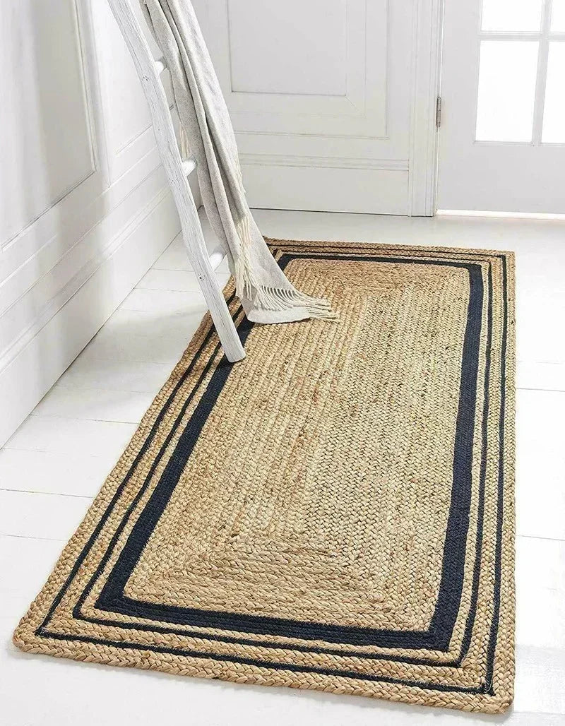 Striped Jute Runner Rug | Eco-Friendly Design for Hallways & Home Decor 2