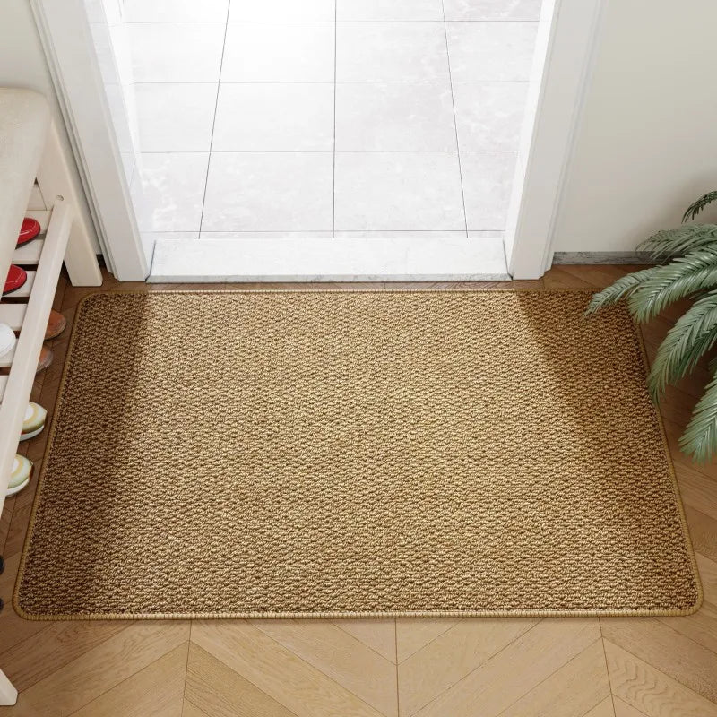 Stylish Faux Jute Doormat | Durable Outdoor Mat with Easy Maintenance | Perfect Welcome Mat for Any Entrance 4