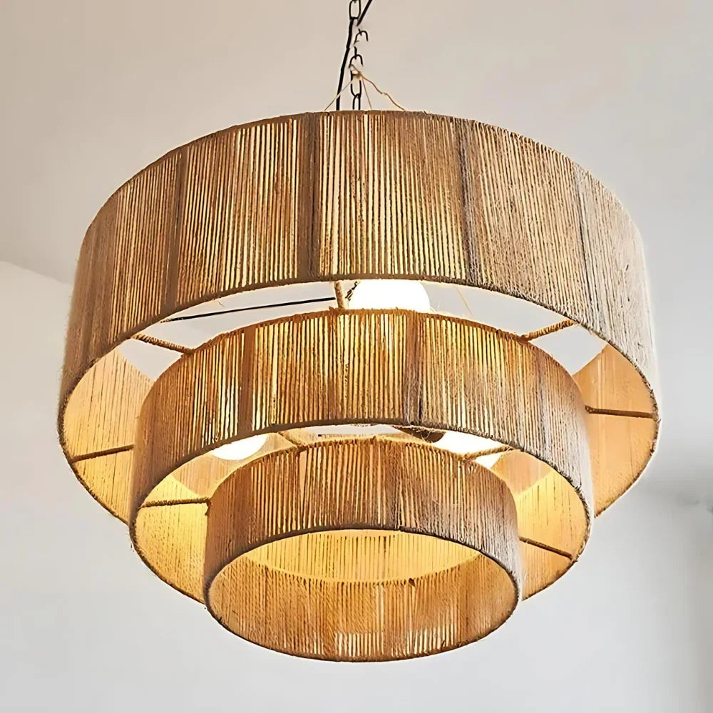 Tahiti Drift | Rattan Pendant Light with Handcrafted Design | Boho Pendant Lighting for Warm Ambiance 5