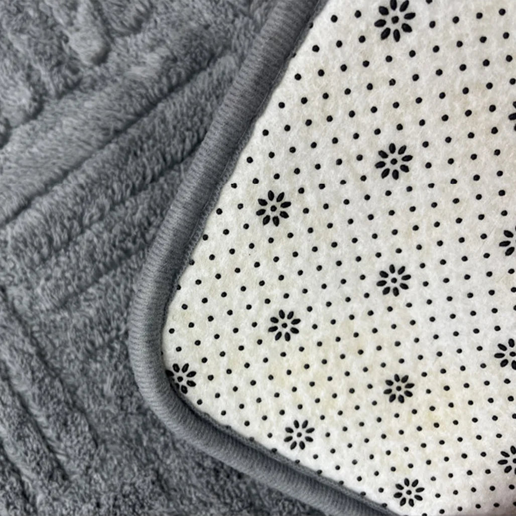 Thick Striped Bath Mat with Non-Slip Backing | Soft and Absorbent Bathroom Mats for Safety and Comfort 6