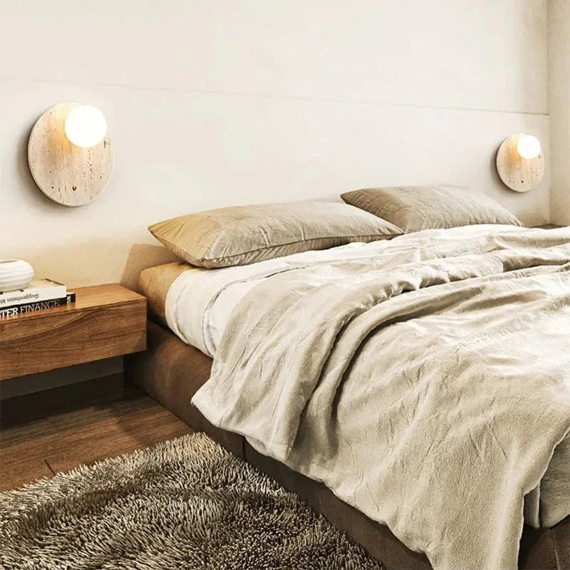Travertine Wall Lamp | Soft Lighting Wall Sconce for Warm Ambiance 6