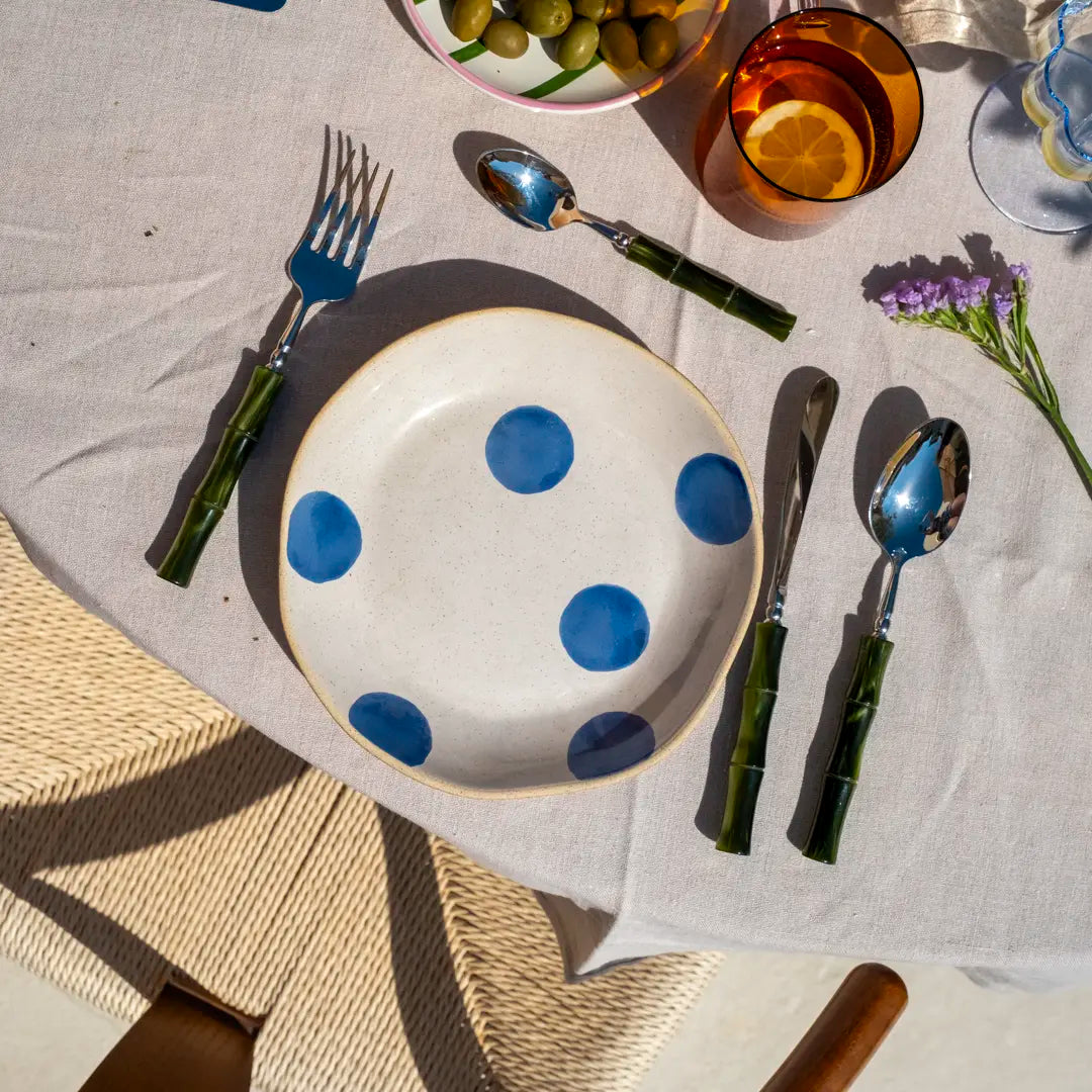 Valldemossa | Cutlery Set with Pearlescent Green Handles | Elegant Design for Everyday Dining 5