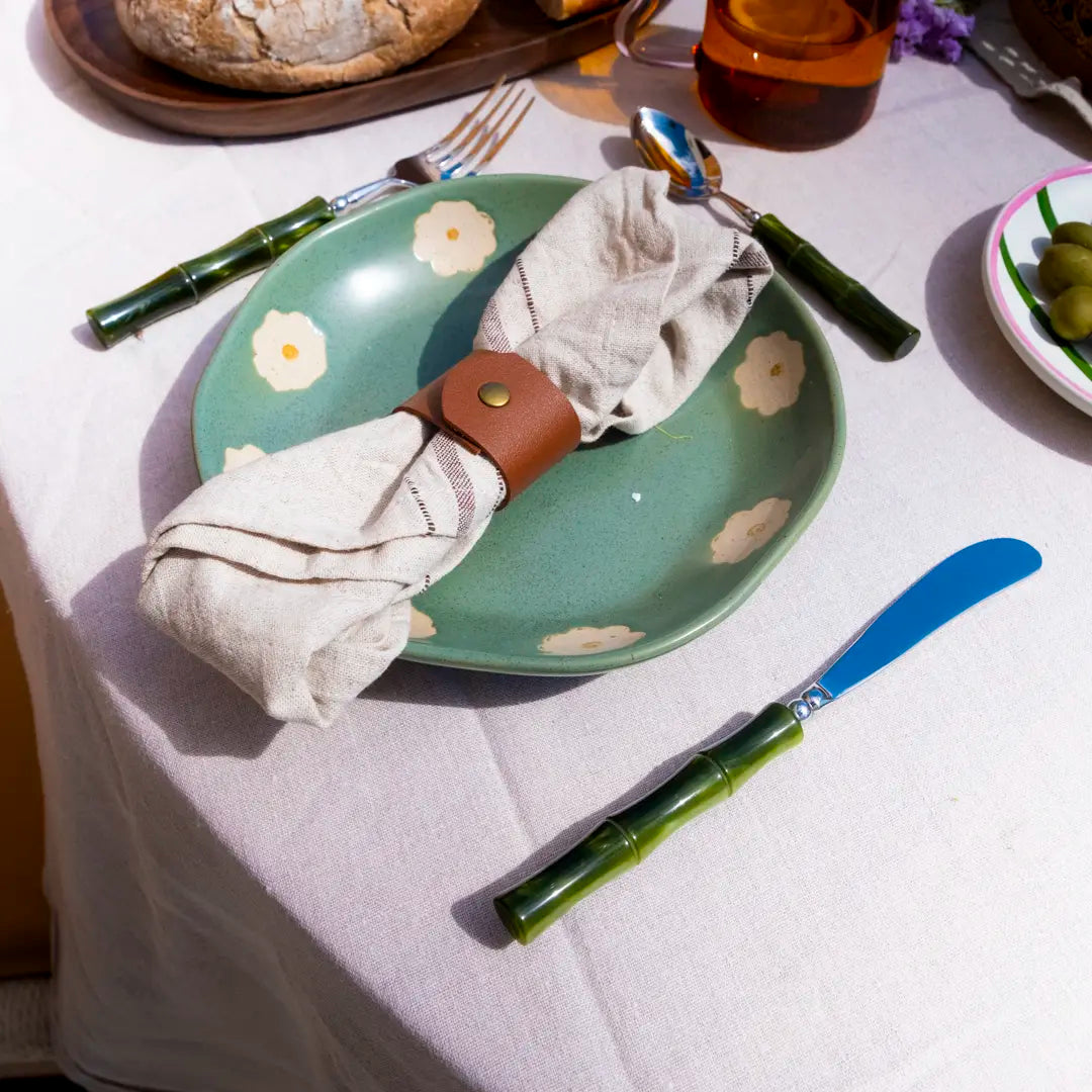 Valldemossa | Cutlery Set with Pearlescent Green Handles | Elegant Design for Everyday Dining 6