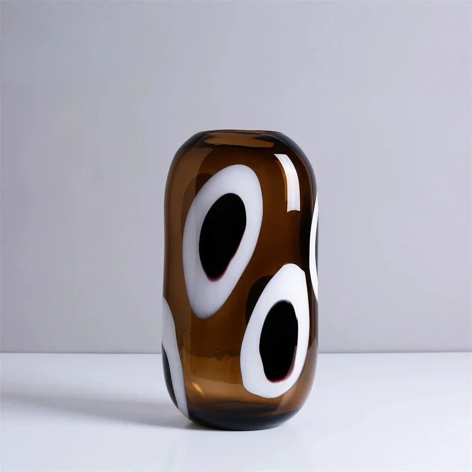 Vianney | Clear Glass Flower Vase with Unique Spot Pattern | Modern Decor for Elegant Home Styling 4