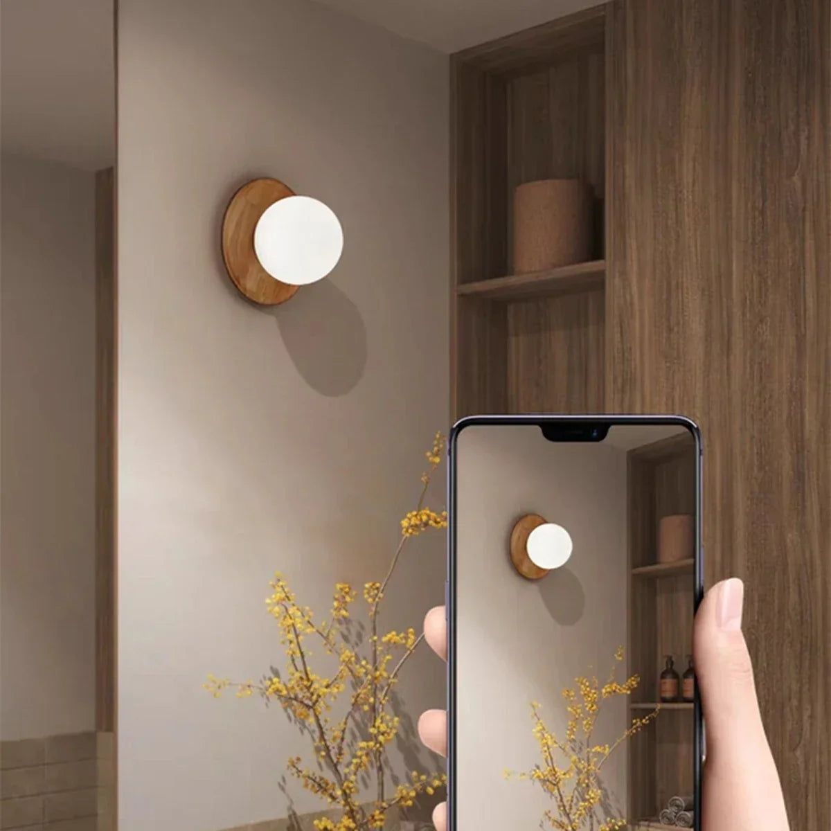 Wabi-Sabi | LED Wall Sconce Lighting with Adjustable Colors | Minimalist Design for Cozy Ambiance 3