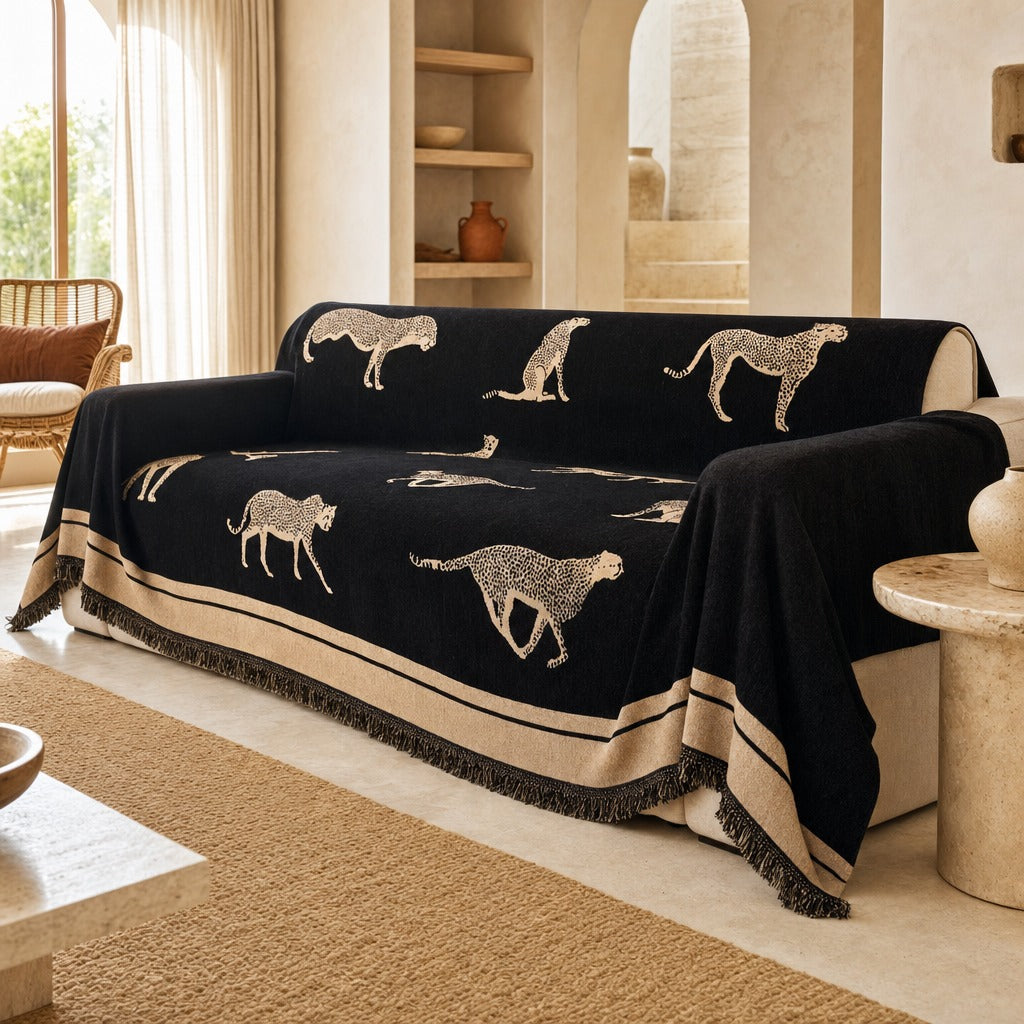 Cheetah Print Anti-Pilling Sofa Cover
