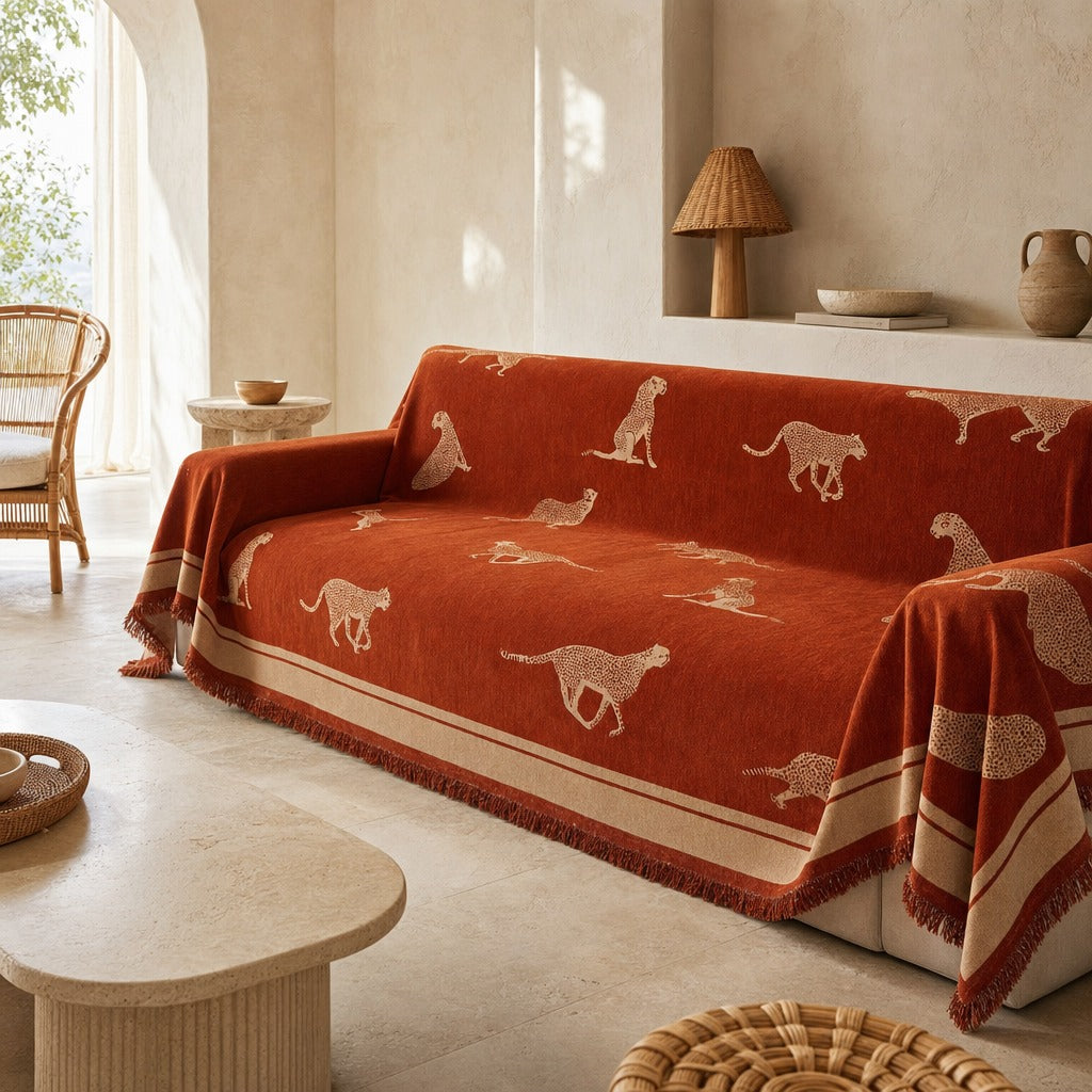Cheetah Print Anti-Pilling Sofa Cover