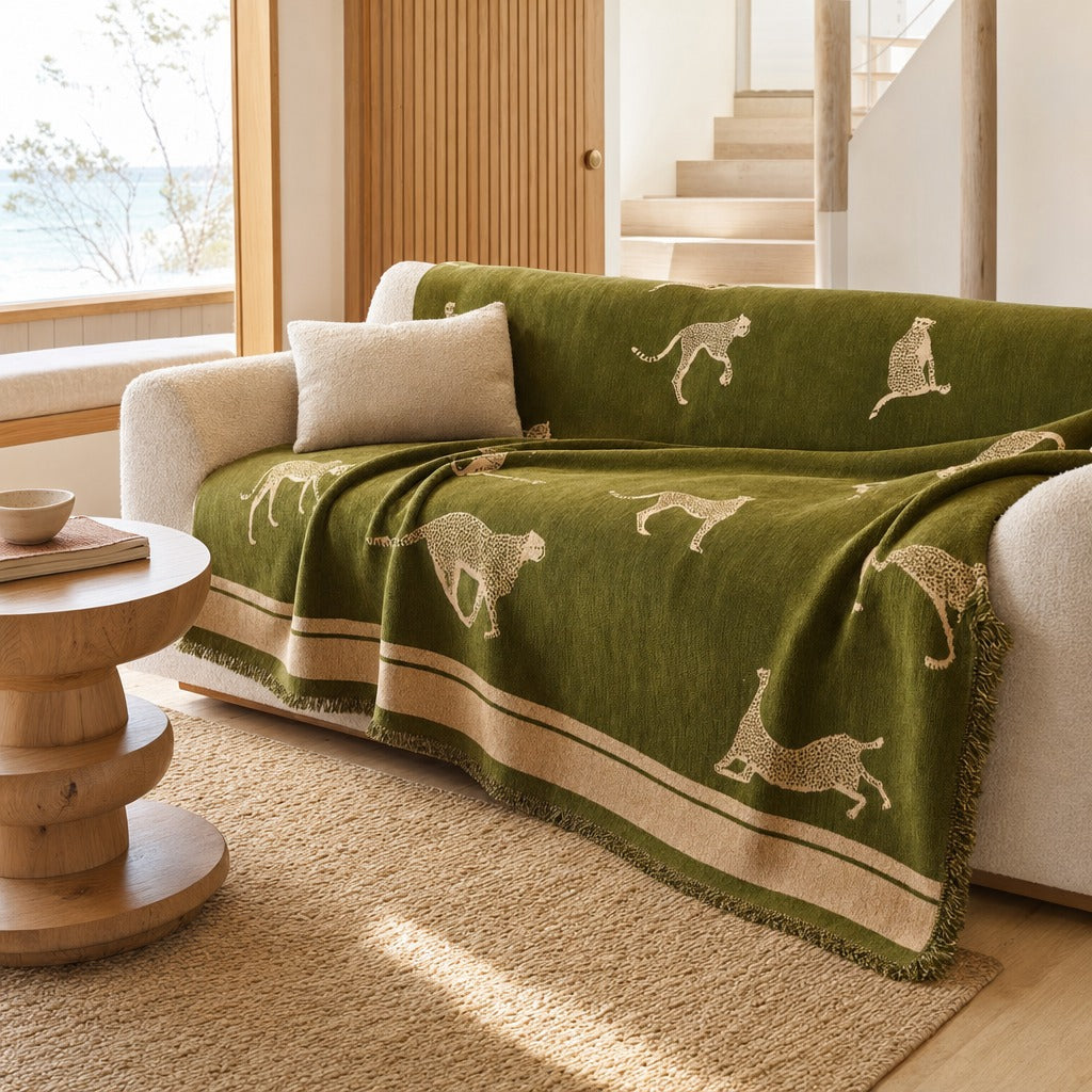 Cheetah Print Anti-Pilling Sofa Cover