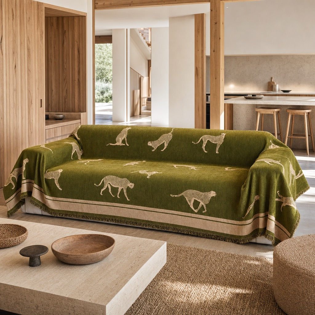 Cheetah Print Anti-Pilling Sofa Cover