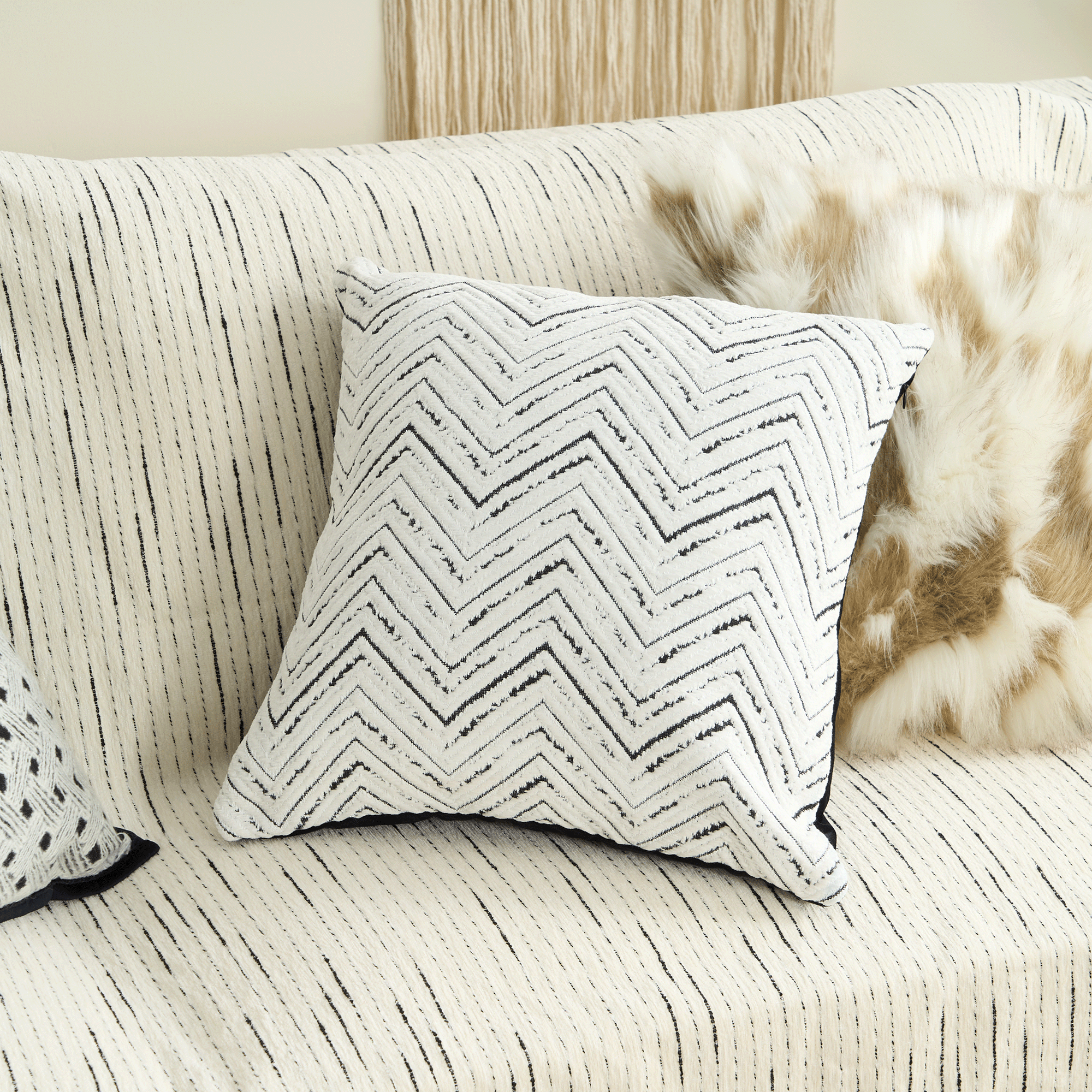 Ziggy Waves | Sofa Cushion Cover with Contemporary Design | Stylish Accent for Comfort 0
