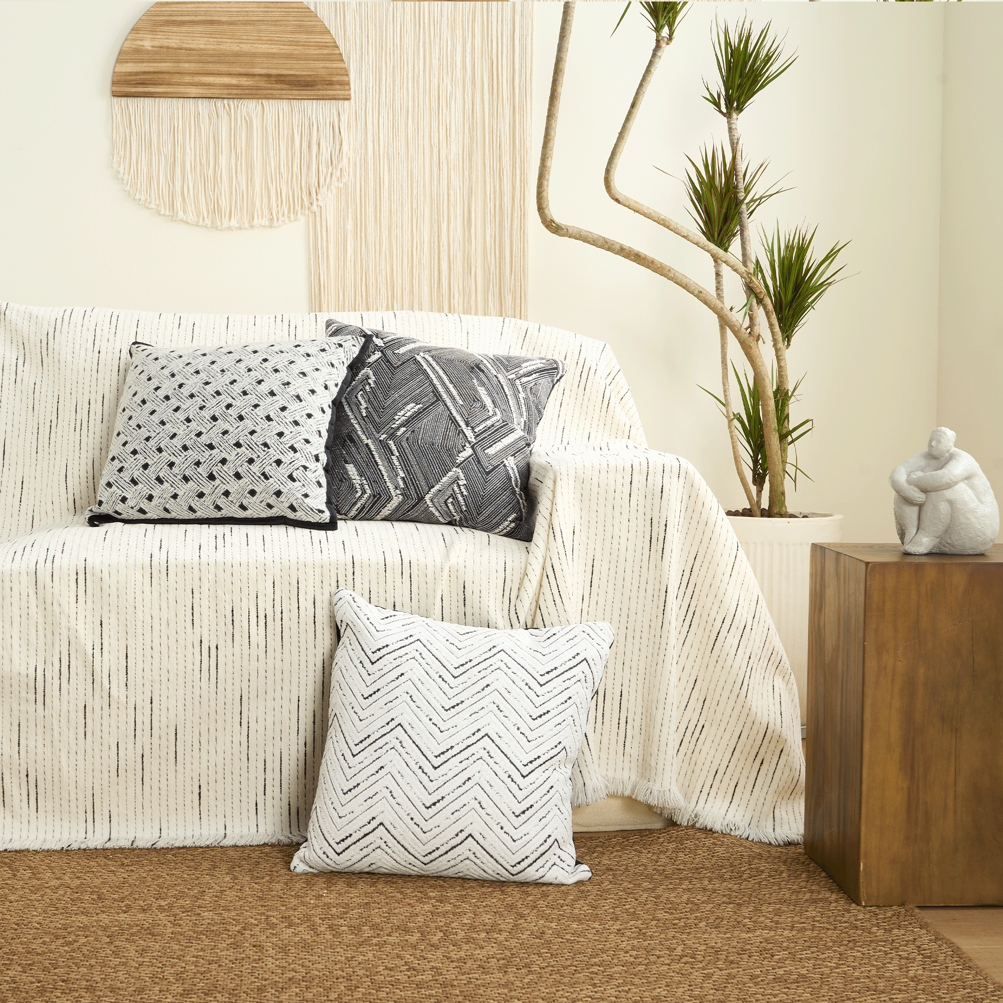 Ziggy Waves | Sofa Cushion Cover with Contemporary Design | Stylish Accent for Comfort 3