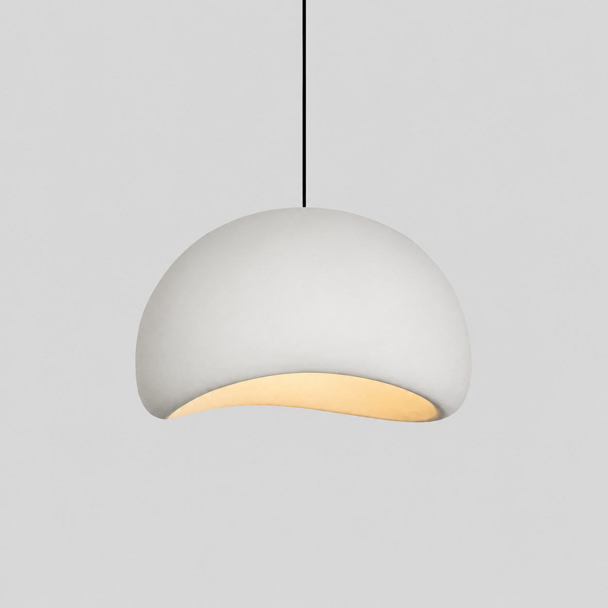 Uluwatu resin pendant light with organic wabi-sabi textured shades