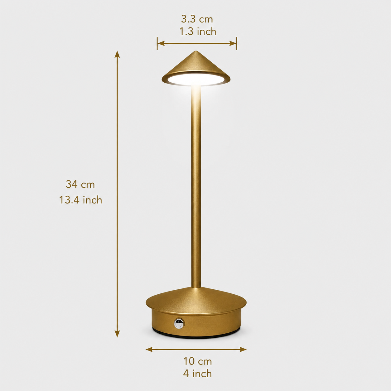 Amalfi portable table lamp, cordless touch-dimming LED mood light