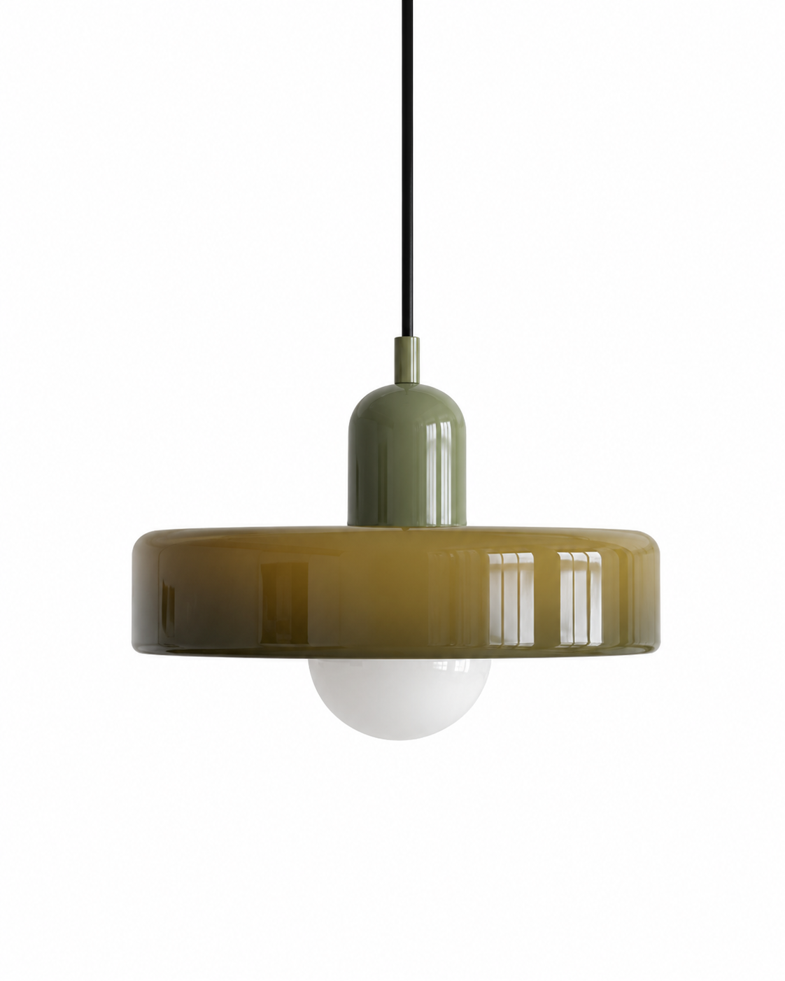 Annie Bauhaus-Inspired Coloured Glass Pendant Light in an entryway setting