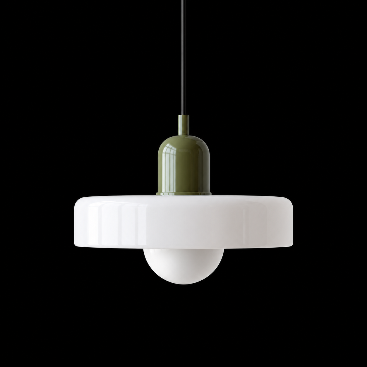Annie Bauhaus-Inspired Coloured Glass Pendant Light dimensions and size reference