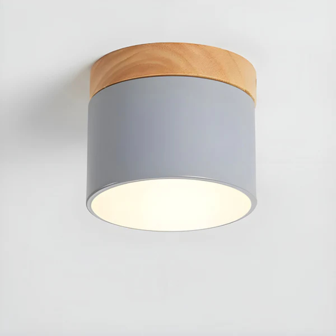 Bawley vintage LED downlight in blue finish close-up