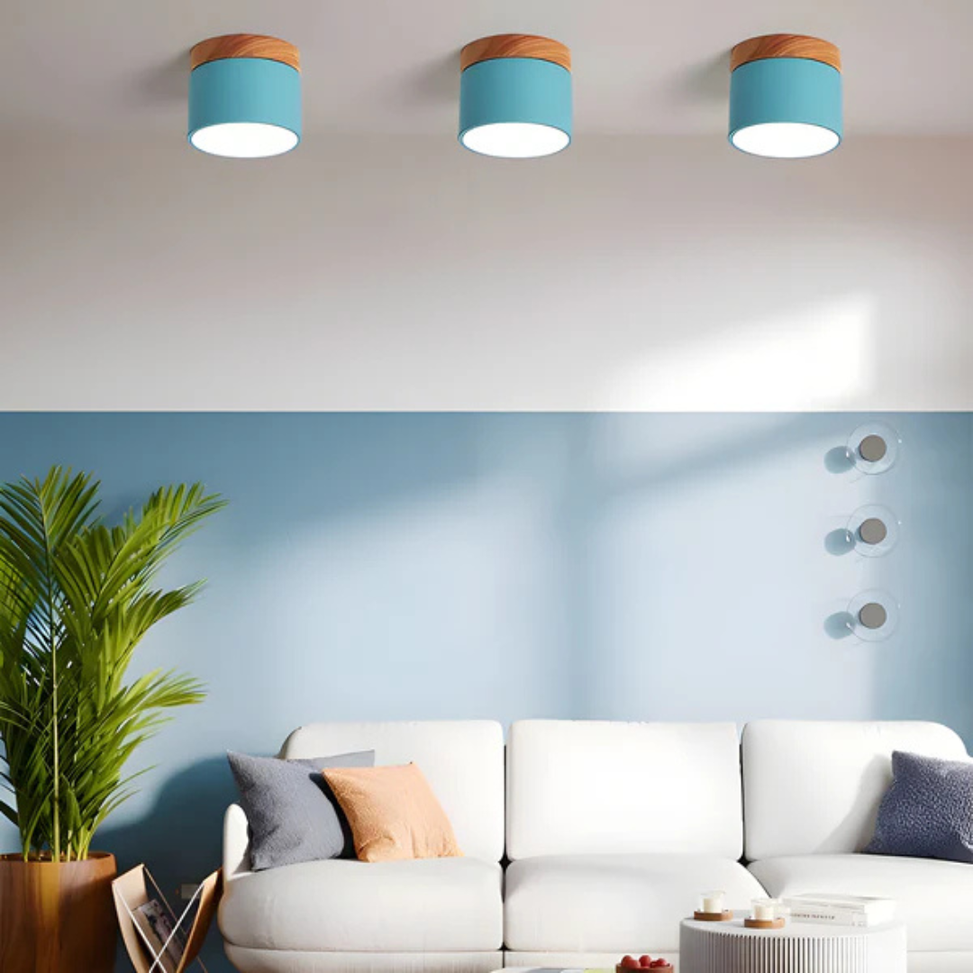 Bawley vintage ceiling downlight in green finish