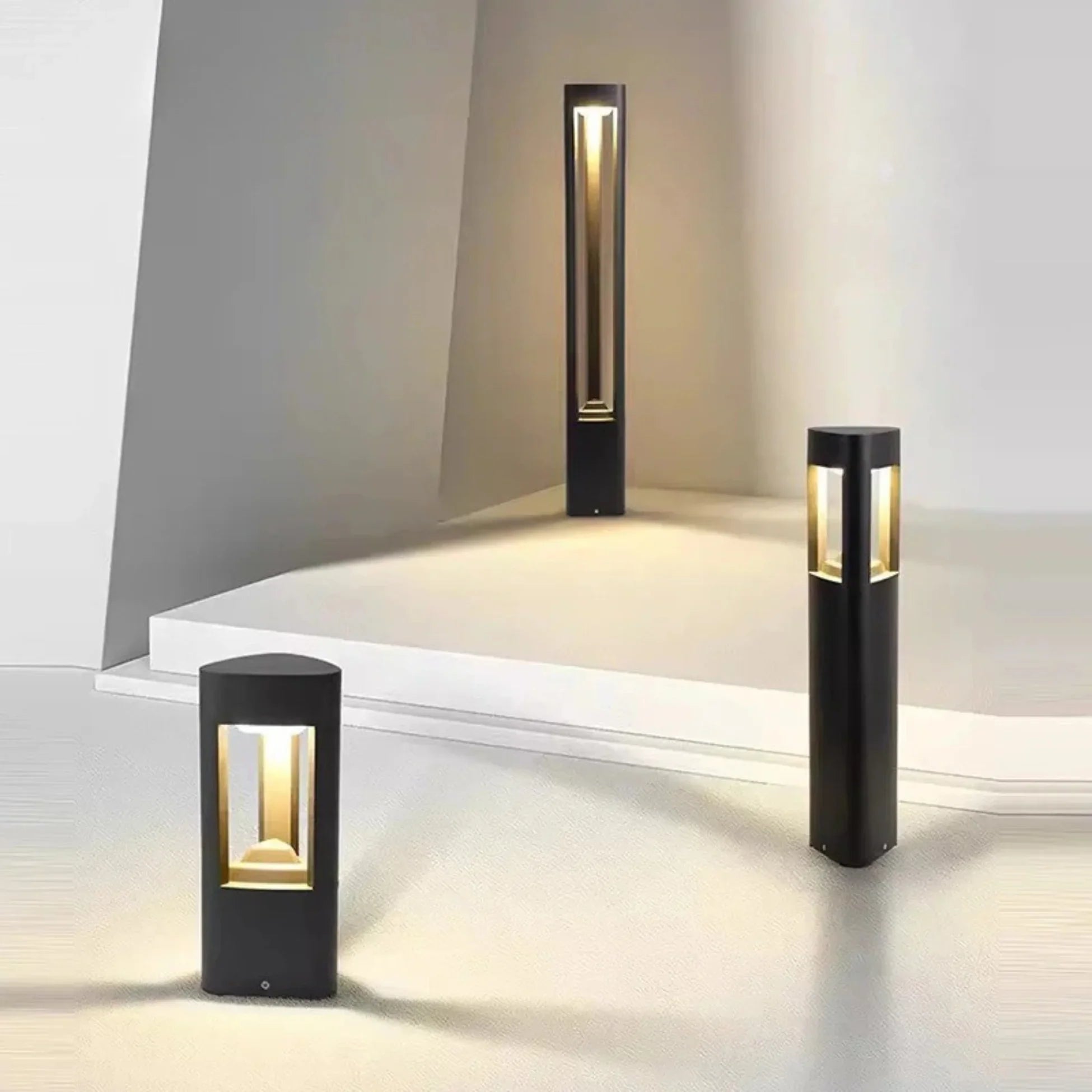 Bella LED Garden Bollard Light shown in the tallest height option