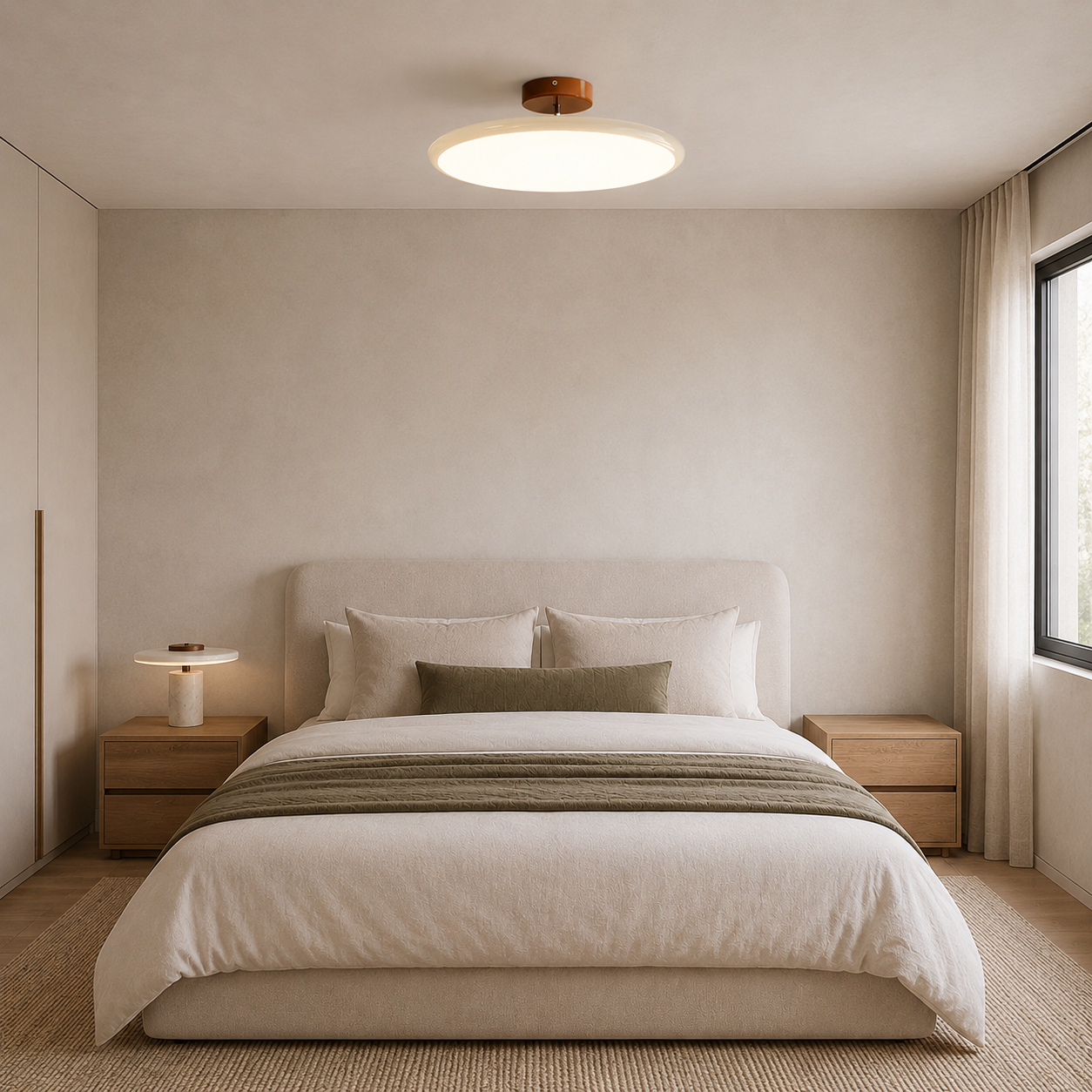 Close-up of the Bermi Ceiling Light's adjustable spotlight head