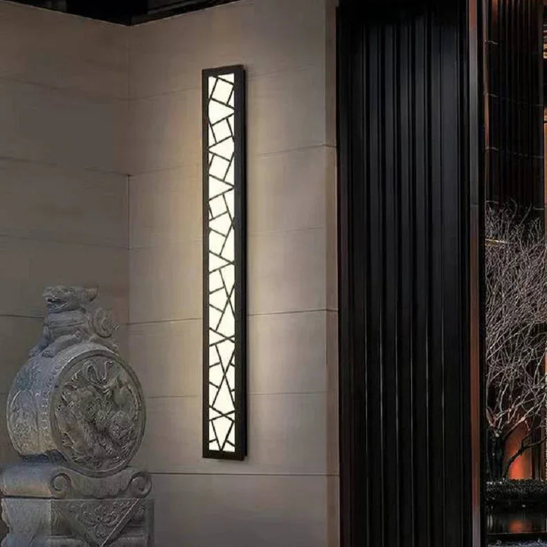 Brawa Stainless Steel LED Outdoor Wall Lamp styled along an entryway