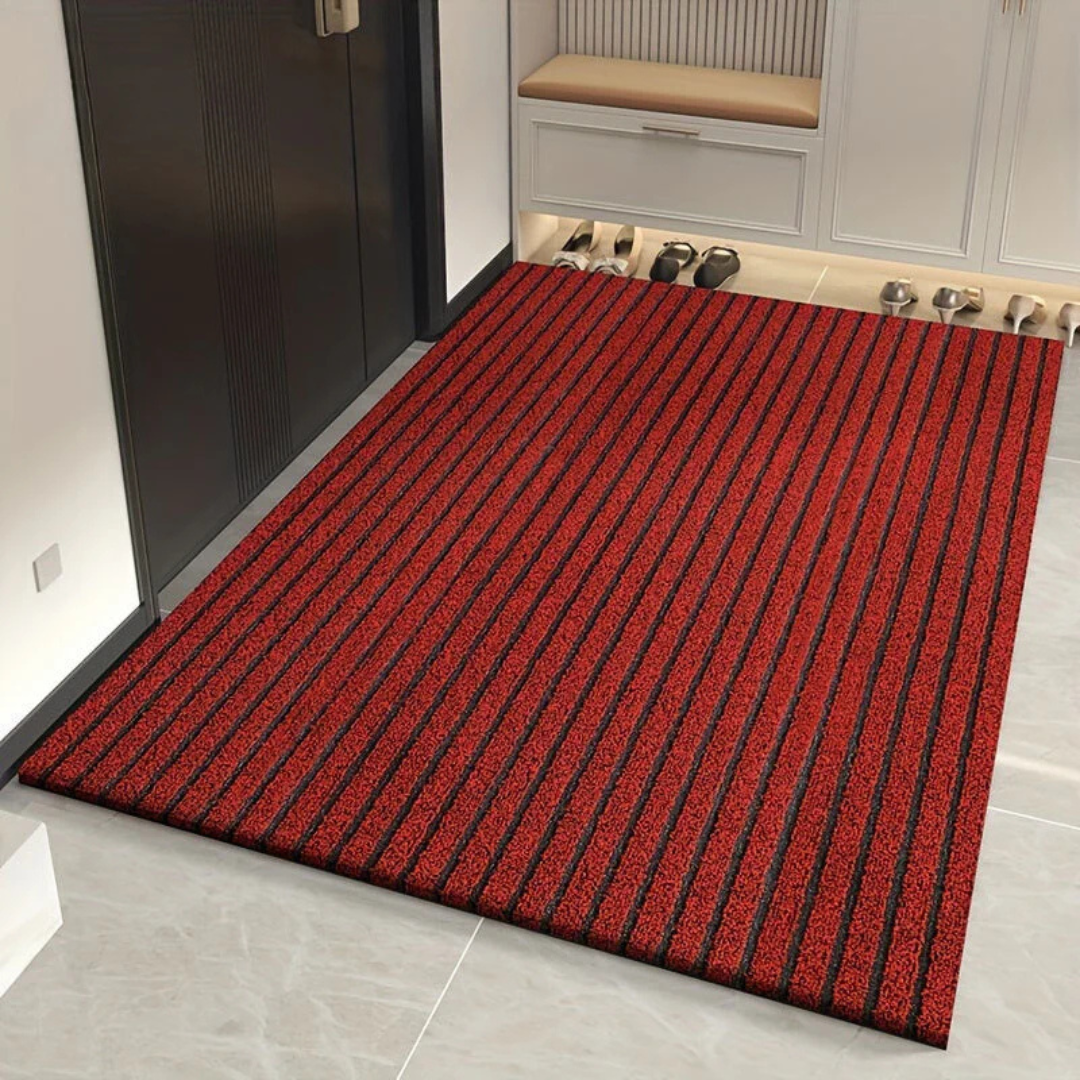 Brinley Weatherproof PVC Doormat showcasing its weatherproof PVC construction, available colour option