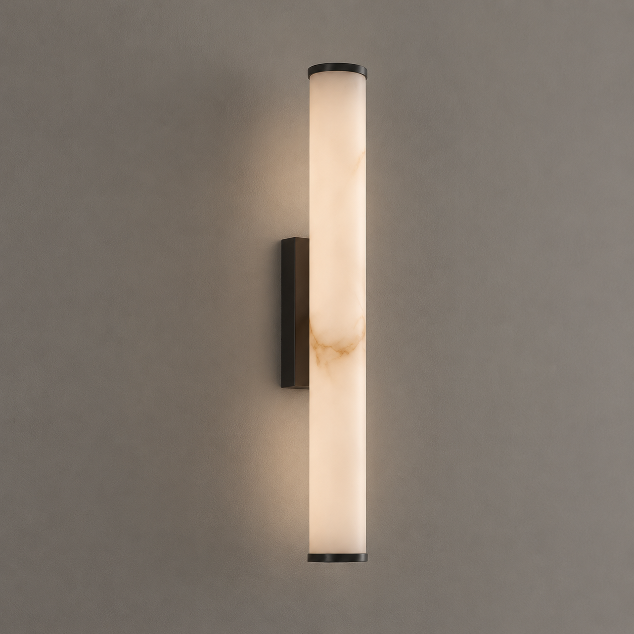 Bungan wall light illuminated with bi-directional glow